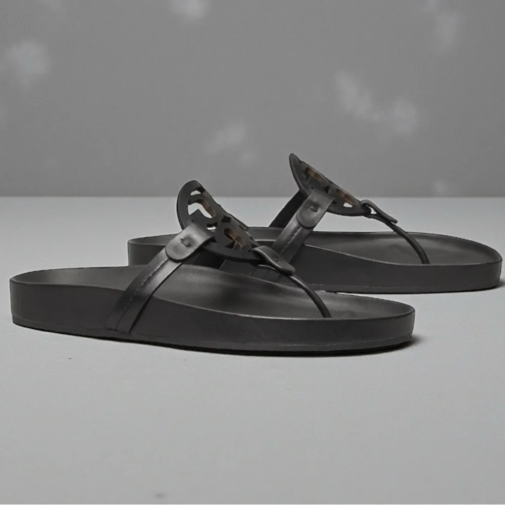 TORY BURCH Women's Miller Cloud Sandal in Perfect Black (7.5) - Picture 2 of 6